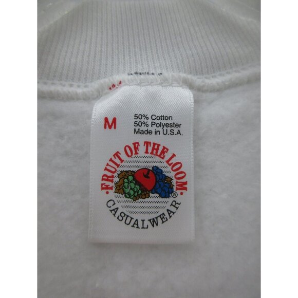 VINTAGE Fruit Of The Loom Sweatshirt Medium Blank 80s 50/50 USA * - Picture 9 of 10